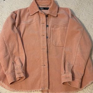 Zara corduroy jacket. Pinkish- peach color size s